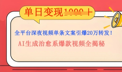 全平台深夜文案新风口:DeepSeek生成百万播放量金句,治愈系内容涨粉速度快4倍-三九网赚