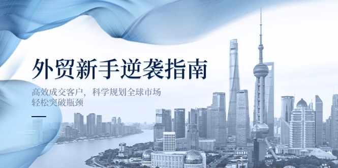 (14201期)外贸新手逆袭指南:高效成交客户,科学规划全球市场,轻松突破瓶颈-三九网赚